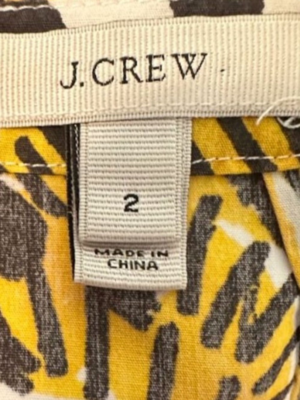 J.‎ Crew Ratti Electric Kiwi Cotton V-neck 3/4 Sleeve Tunic Shift Dress Size 2 - Picture 4 of 7